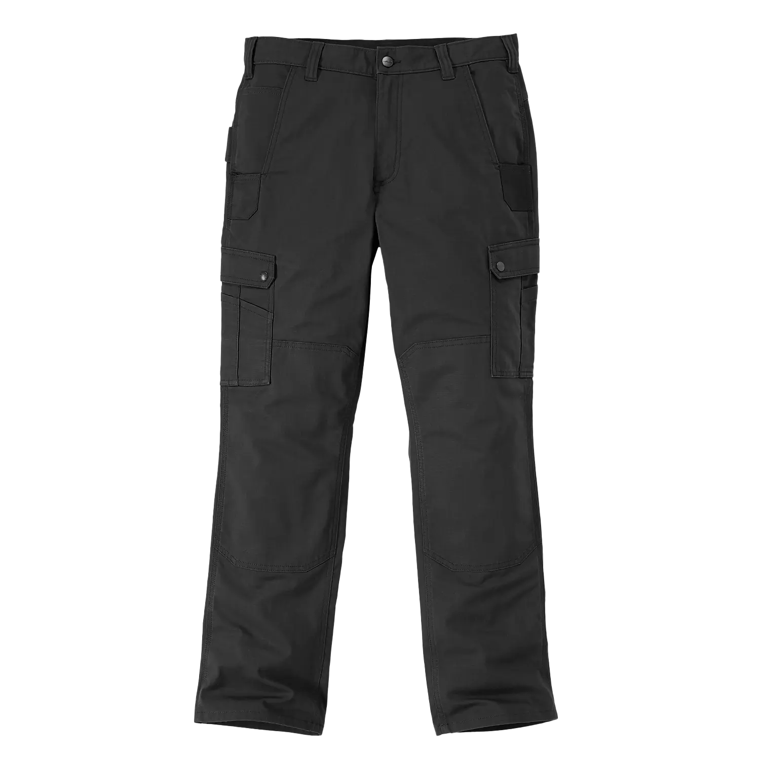 Pantalon de travail Relaxed Ripstop Cargo Carhartt noir vue de face