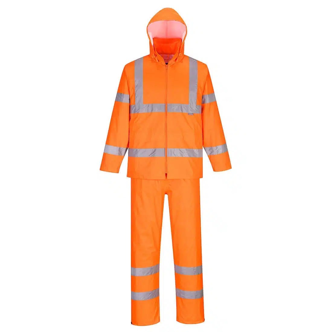 Ensemble de pluie imperméable enroulable haute visibilité Portwest orange