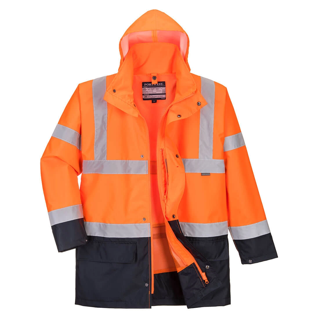 Parka 5 en 1 Essentiel Bicolore Portwest orange - marine