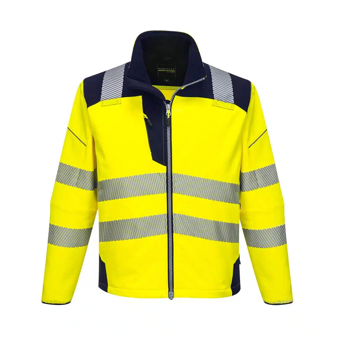 Softshell haute visibilité PW3 Portwest jaune - marine