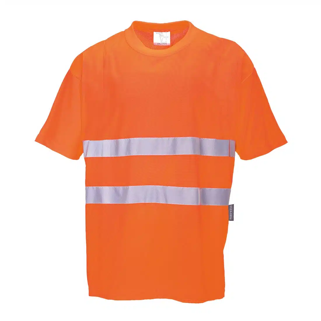 Tee-shirt haute visibilité confort coton Portwest orange