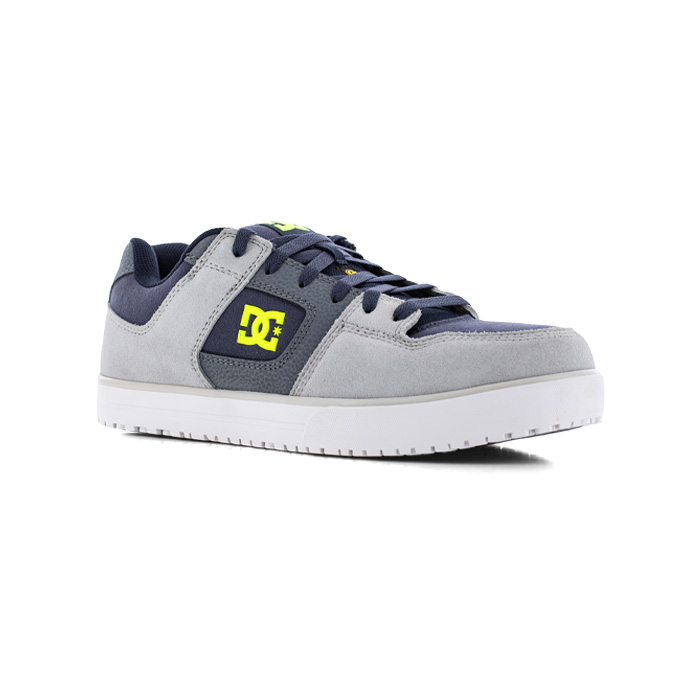 Chaussures de Sécurité basses S1PS Pure Safety DC Shoes vue de trois quarts gauche bleu gris