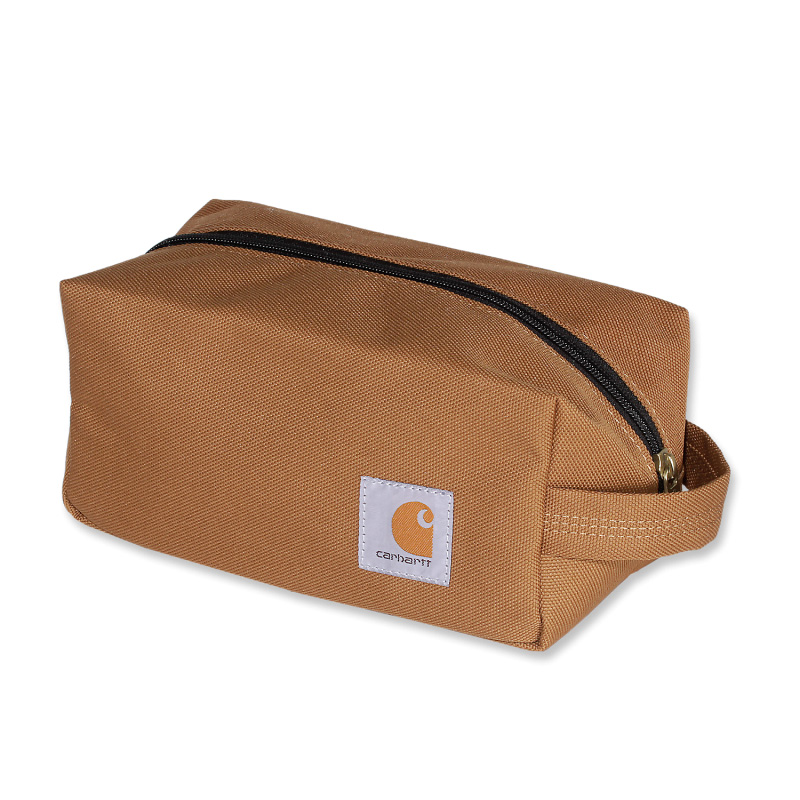 Trousse de voyage pour le travail Carhartt vue de face 3 4 marron