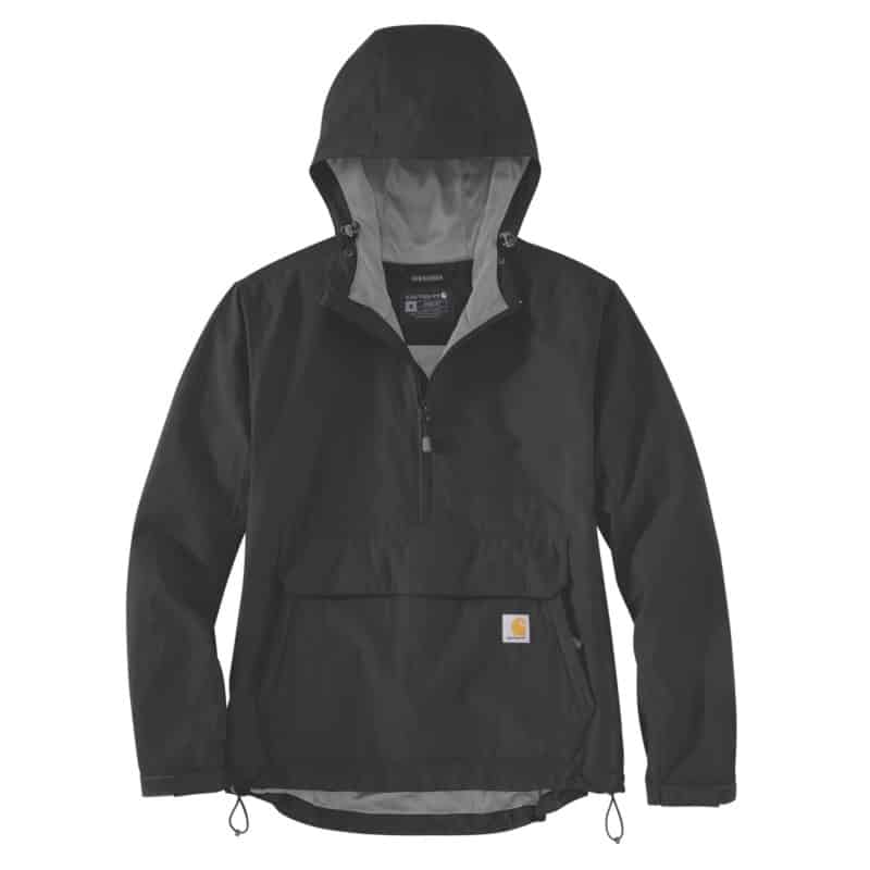 Veste de travail femme imperméable et coupe-vent Carhartt noir vue de face